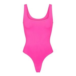 Neon Pink Skims Essential Thong Bodysuit - NWT